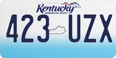 KY license plate 423UZX