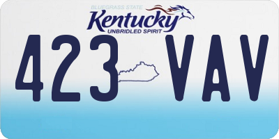 KY license plate 423VAV
