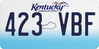 KY license plate 423VBF