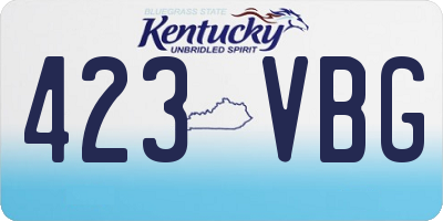 KY license plate 423VBG
