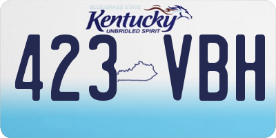 KY license plate 423VBH