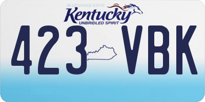 KY license plate 423VBK