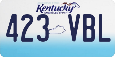 KY license plate 423VBL