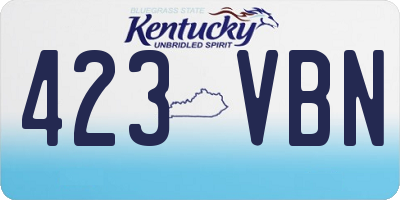 KY license plate 423VBN