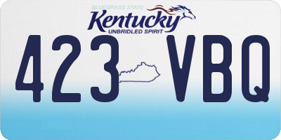 KY license plate 423VBQ