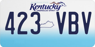 KY license plate 423VBV
