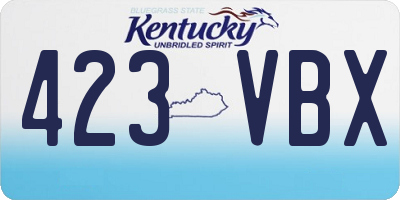 KY license plate 423VBX