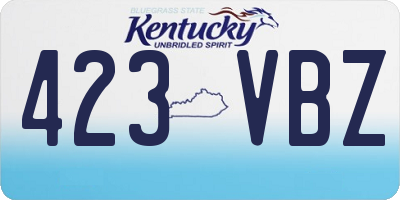 KY license plate 423VBZ