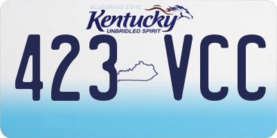 KY license plate 423VCC