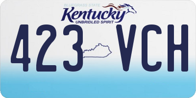 KY license plate 423VCH