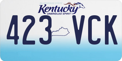 KY license plate 423VCK