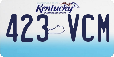 KY license plate 423VCM