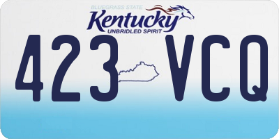 KY license plate 423VCQ