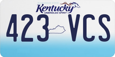 KY license plate 423VCS