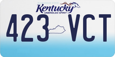KY license plate 423VCT