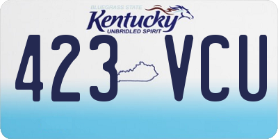 KY license plate 423VCU