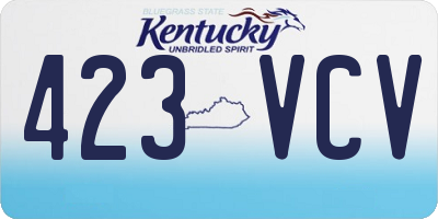 KY license plate 423VCV