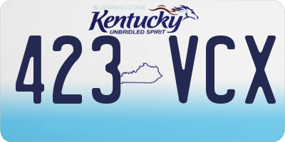 KY license plate 423VCX
