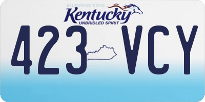 KY license plate 423VCY