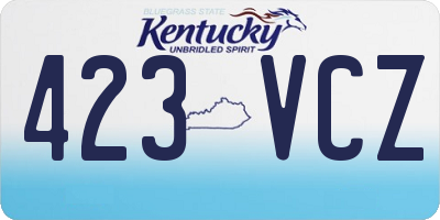 KY license plate 423VCZ