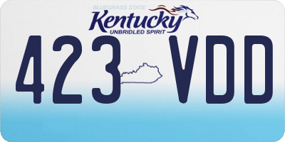 KY license plate 423VDD