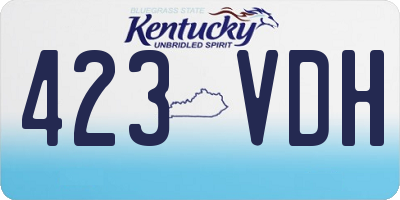 KY license plate 423VDH