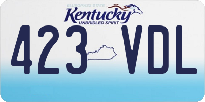 KY license plate 423VDL