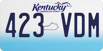 KY license plate 423VDM