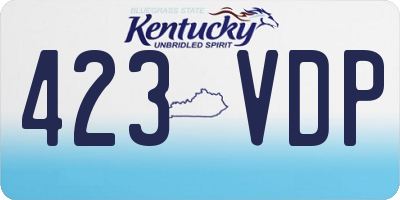 KY license plate 423VDP