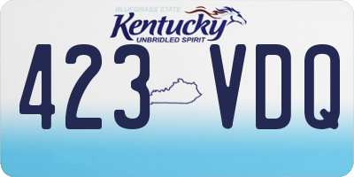 KY license plate 423VDQ