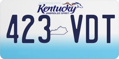 KY license plate 423VDT