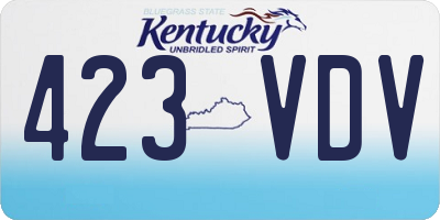 KY license plate 423VDV