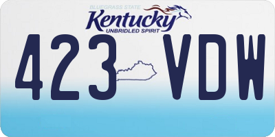 KY license plate 423VDW