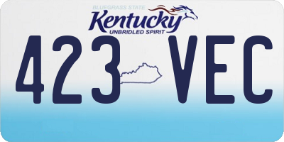 KY license plate 423VEC