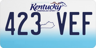 KY license plate 423VEF