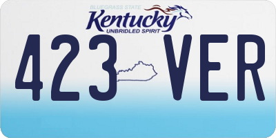 KY license plate 423VER