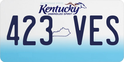 KY license plate 423VES