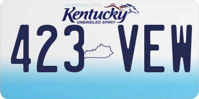KY license plate 423VEW