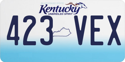 KY license plate 423VEX