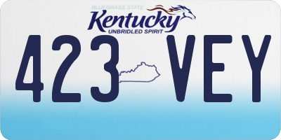 KY license plate 423VEY