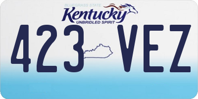 KY license plate 423VEZ