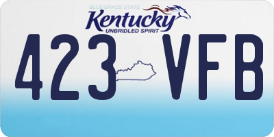 KY license plate 423VFB