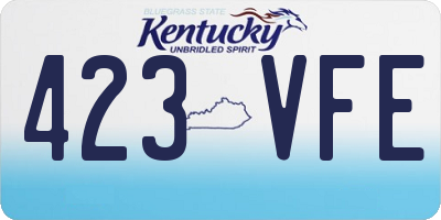KY license plate 423VFE
