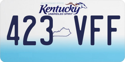 KY license plate 423VFF
