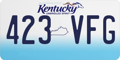 KY license plate 423VFG