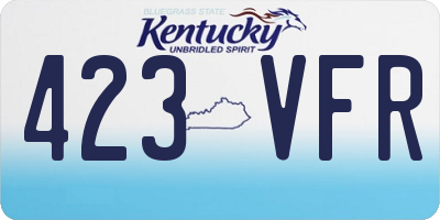 KY license plate 423VFR