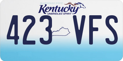 KY license plate 423VFS