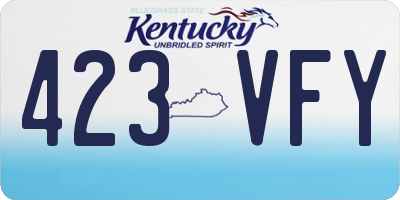 KY license plate 423VFY