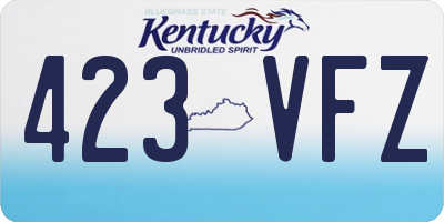 KY license plate 423VFZ