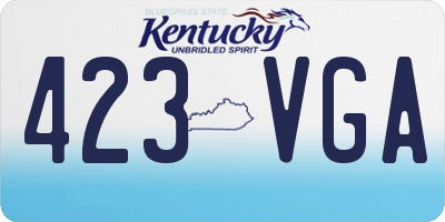 KY license plate 423VGA
